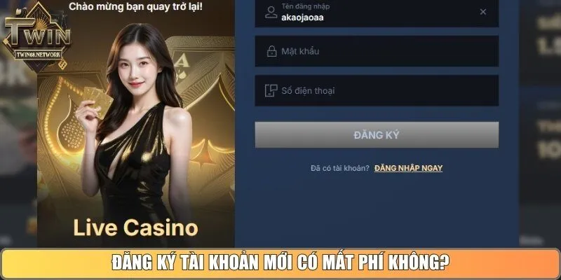 Đăng ký tài khoản mới tại nền tảng này có mất phí không?