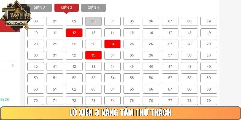 Lô xiên 3 nâng tầm thử thách và phần thưởng